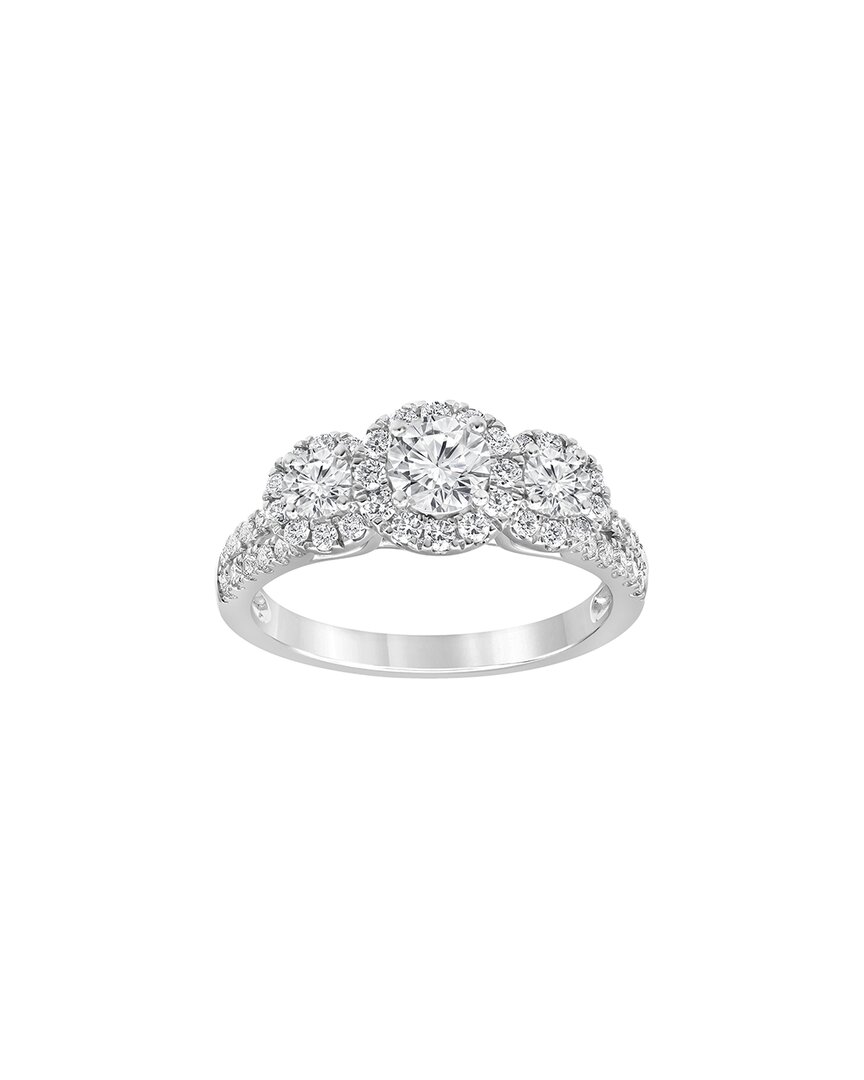 Lab Grown Diamonds 14k 1.25 Ct. Tw. Lab Grown Diamond Halo Ring In White