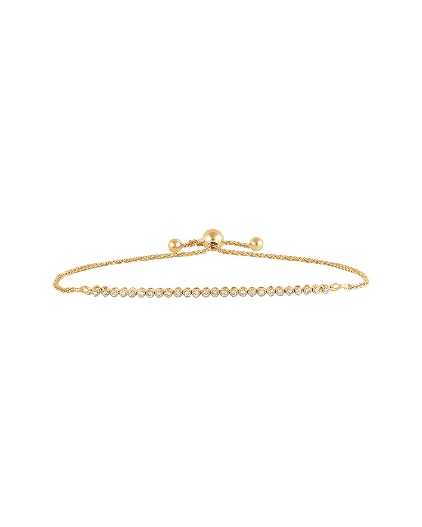 Lab Grown Diamonds 14k Over Silver 0.24 Ct. Tw. Lab Grown Diamond Bolo Bracelet