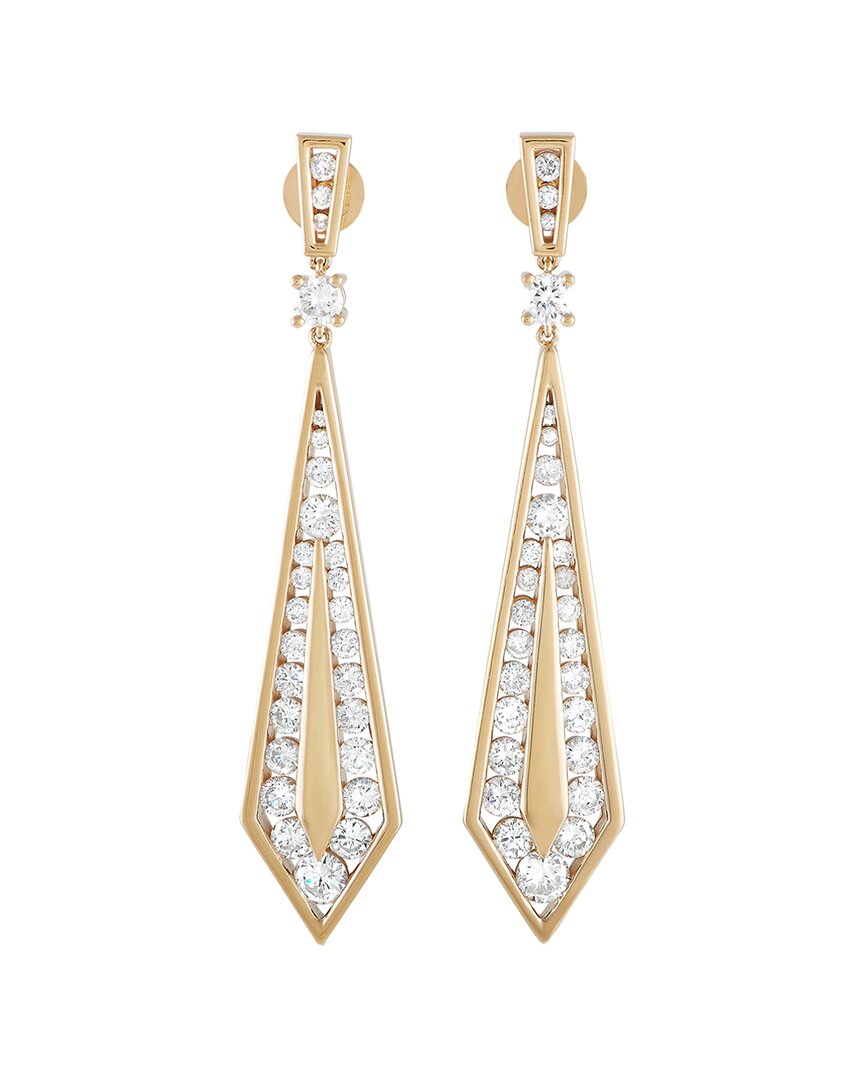 Diamond Select Cuts 18k 3.55 Ct. Tw. Diamond Geometric Drop Earrings