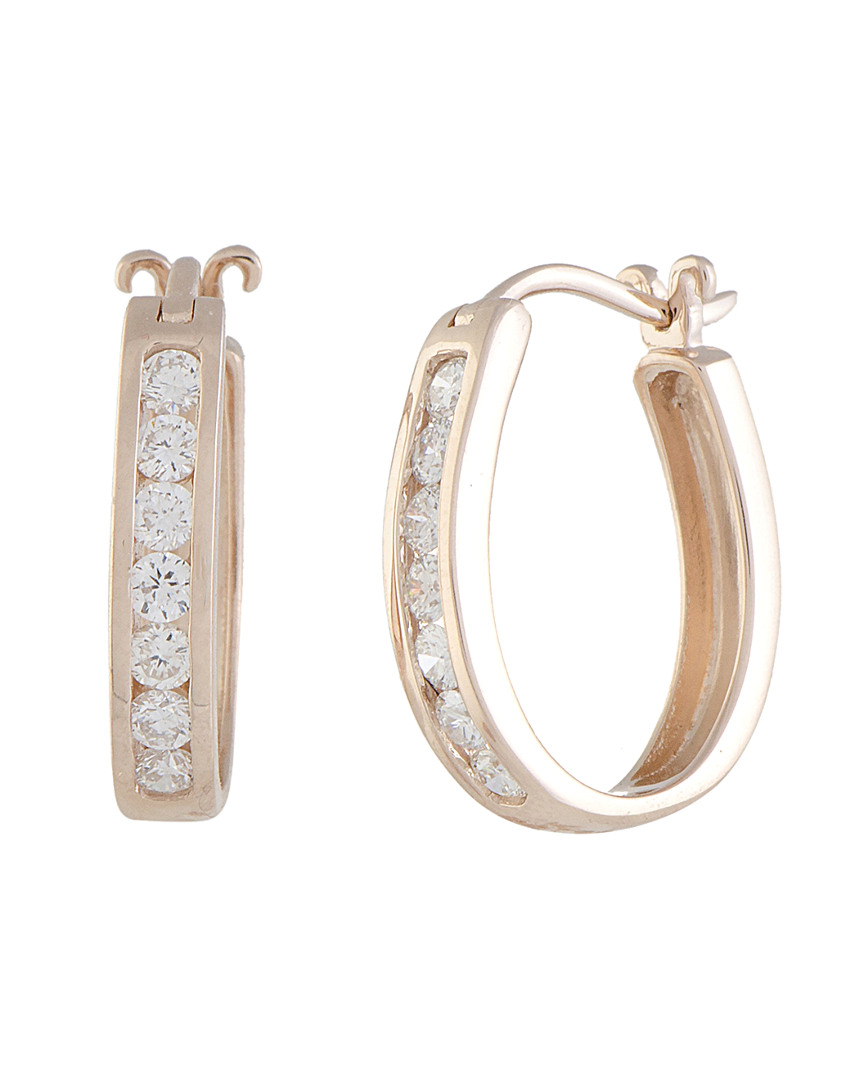 Diamond Select Cuts 14k Rose Gold 0.50 Ct. Tw. Diamond Hoops