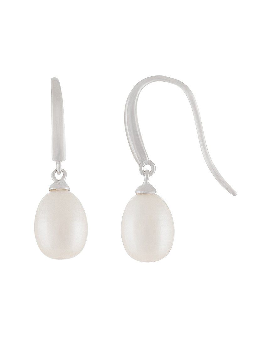 Splendid Pearls Silver 8-8.5mm Freshwater Pearl Earrings