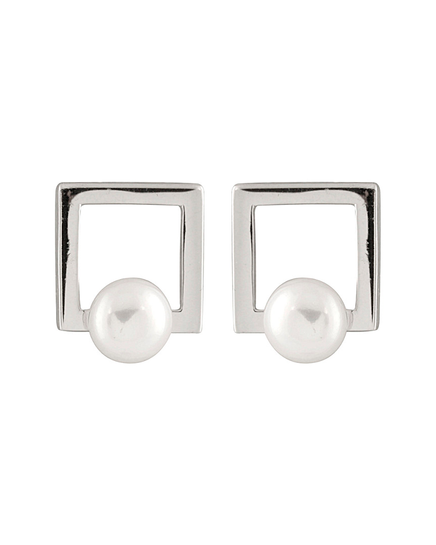 Splendid Pearls Silver 6-7mm Freshwater Pearl Earrings