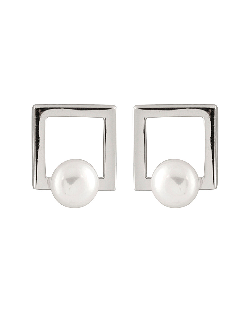 Splendid Pearls Silver 6-7mm Freshwater Pearl Earrings
