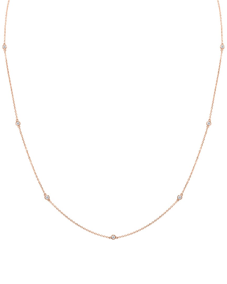 Diamond Select Cuts 14k Rose Gold 0.25 Ct. Tw. Diamond Necklace