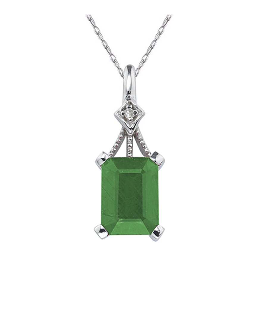 Diamond Select Cuts 14k 2.16 Ct. Tw. Diamond & Emerald Necklace