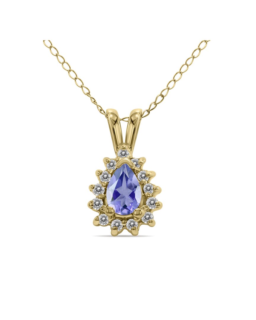 Gemstones 14k 0.70 Ct. Tw. Diamond & Tanzanite Necklace