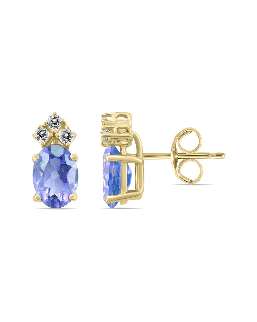 Gemstones 14k 1.00 Ct. Tw. Diamond & Tanzanite Earrings