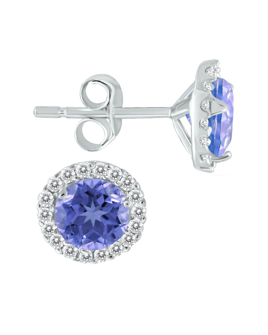 Gemstones 14k 1.17 Ct. Tw. Diamond & Tanzanite Earrings
