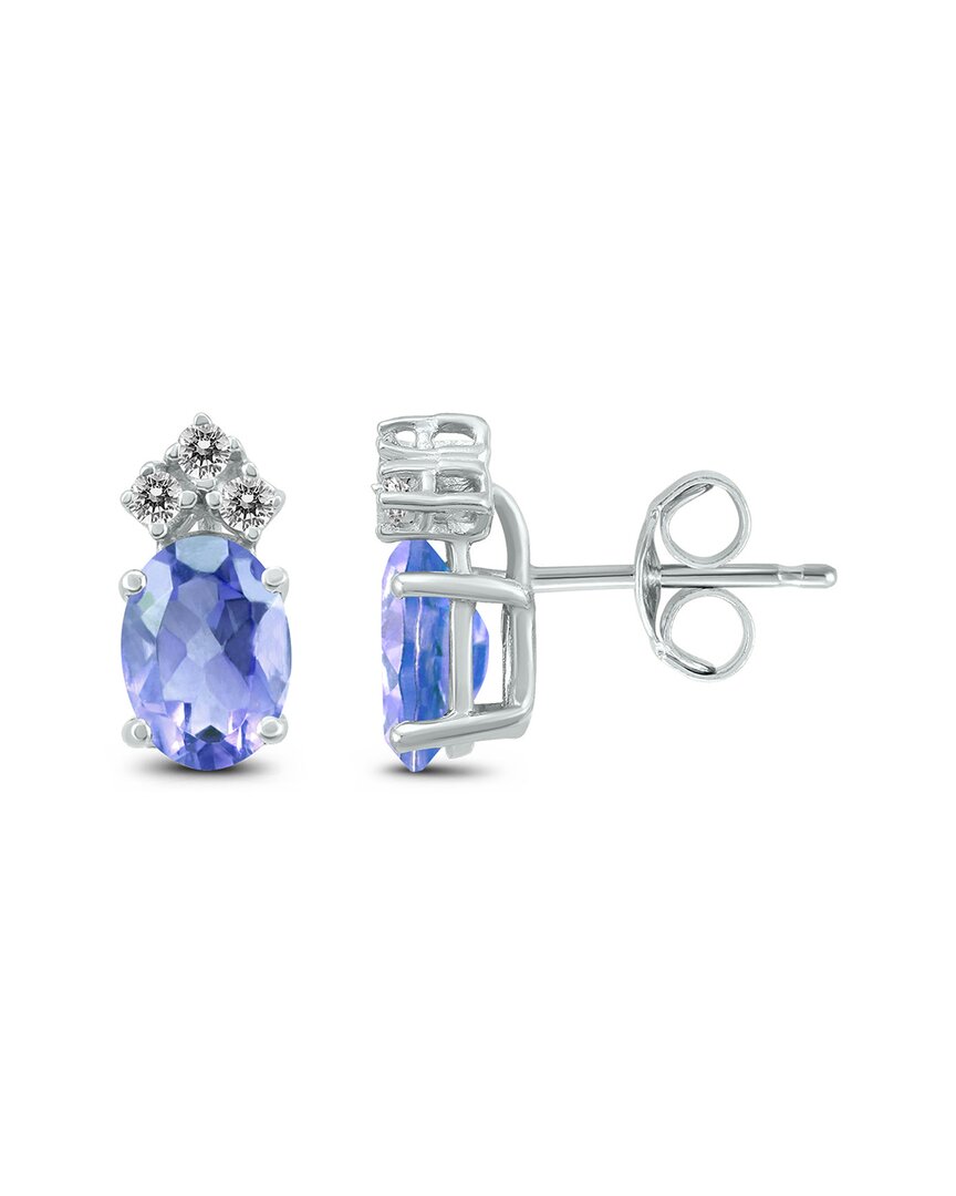 Gemstones 14k 0.54 Ct. Tw. Diamond & Tanzanite Earrings