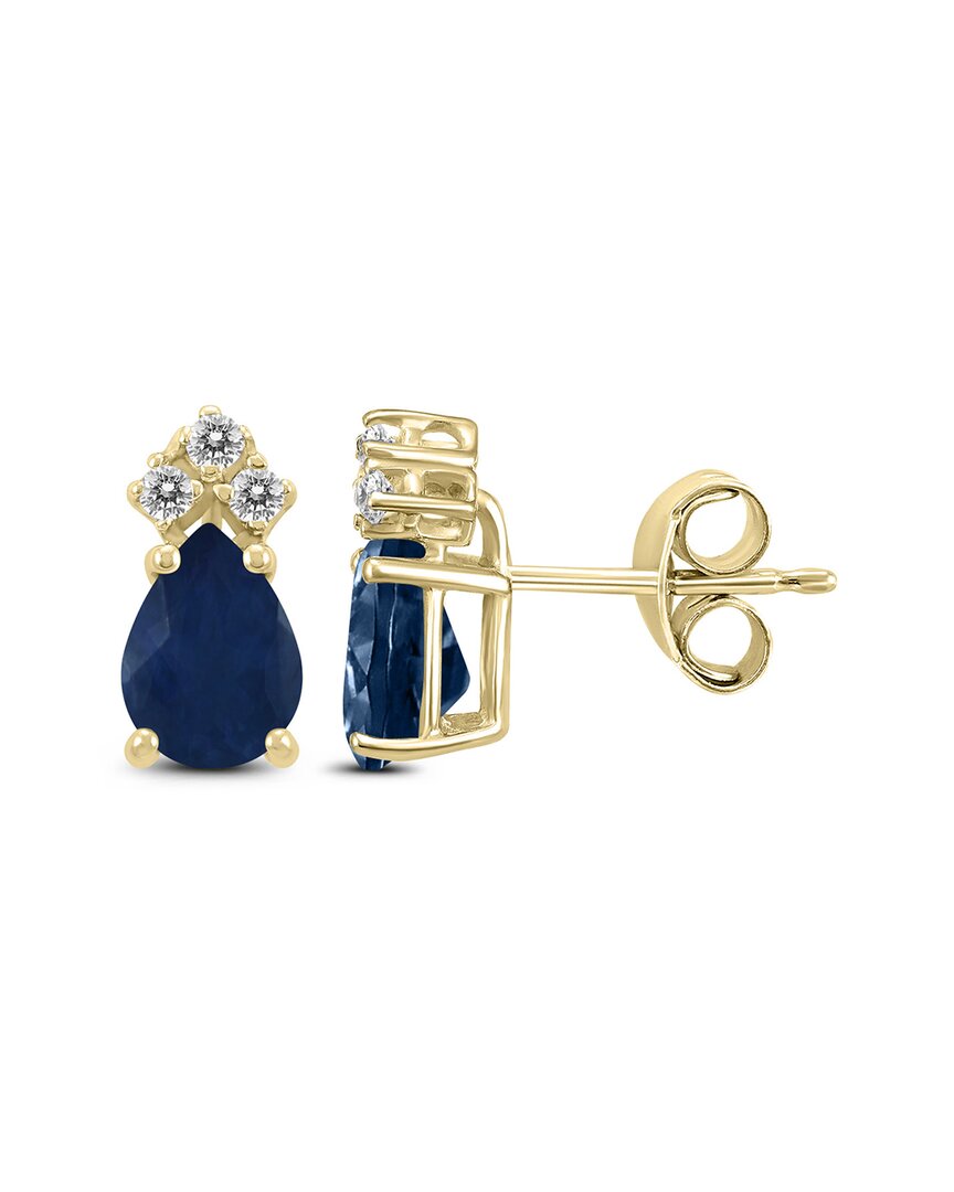 Gemstones 14k 0.68 Ct. Tw. Diamond & Sapphire Earrings