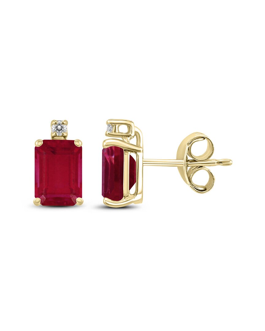Gemstones 14k 0.84 Ct. Tw. Diamond & Ruby Earrings