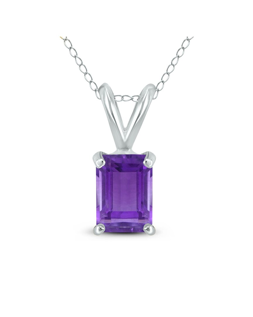 Gemstones Gem Spark 14k 0.40 Ct. Tw. Amethyst Pendant Necklace