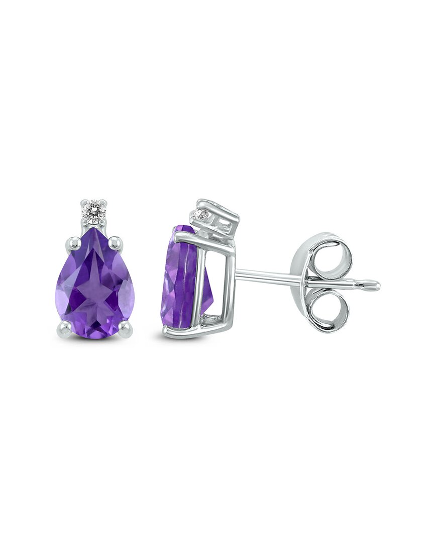 Gemstones 14k 1.62 Ct. Tw. Diamond & Amethyst Earrings