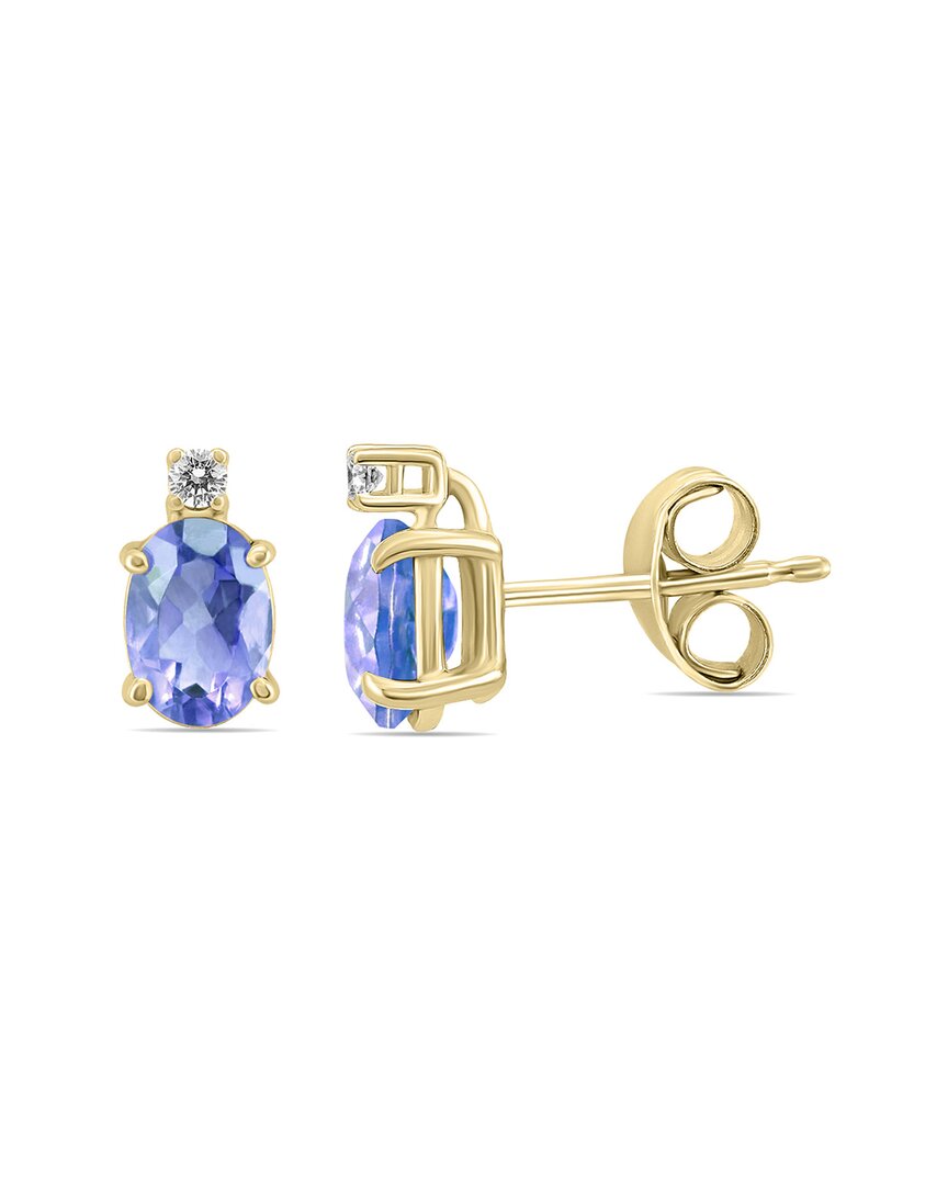 Gemstones 14k 0.94 Ct. Tw. Diamond & Tanzanite Earrings