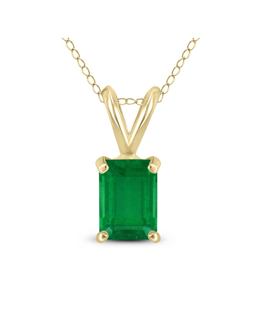 Gemstones 14k 0.40 Ct. Tw. Emerald Necklace