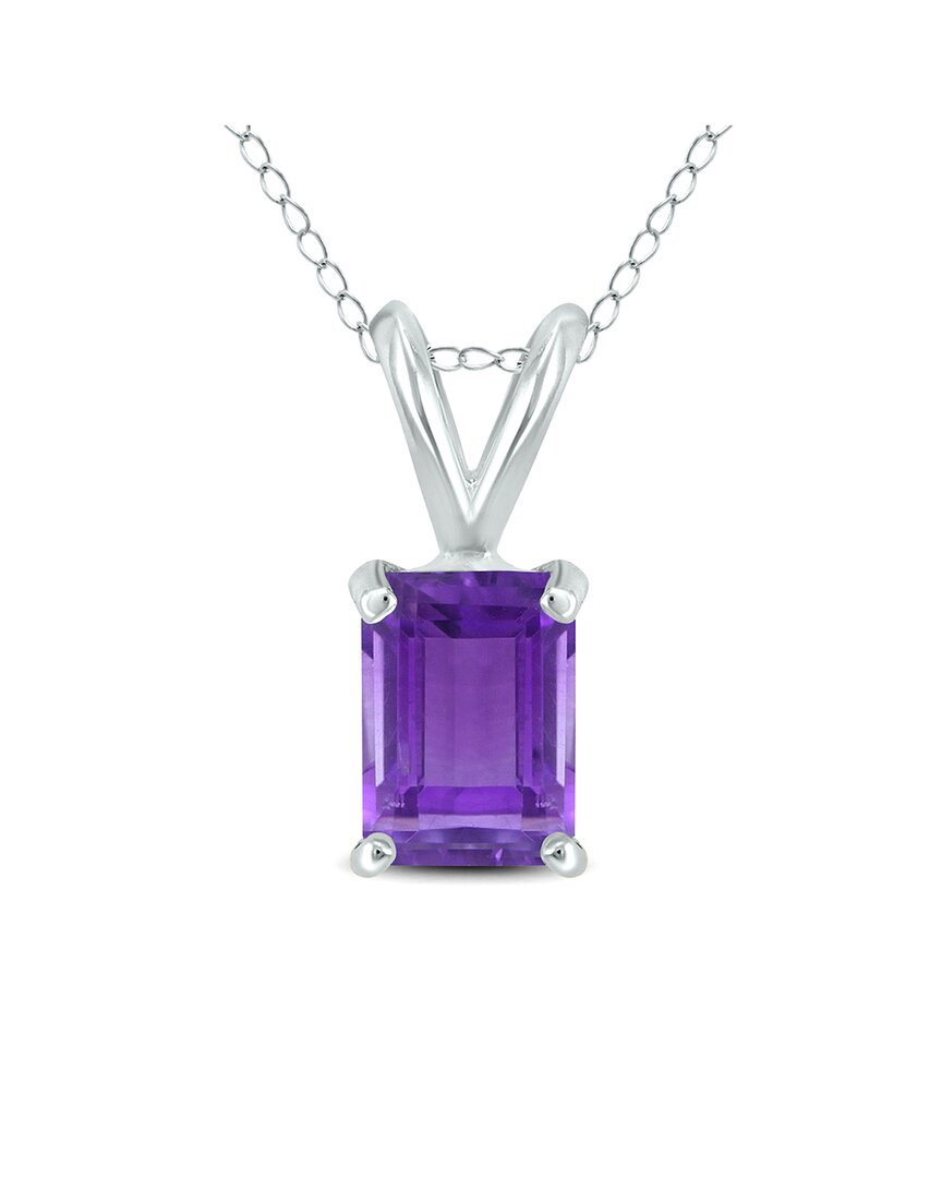 Gemstones Gem Spark 14k 0.40 Ct. Tw. Amethyst Pendant Necklace