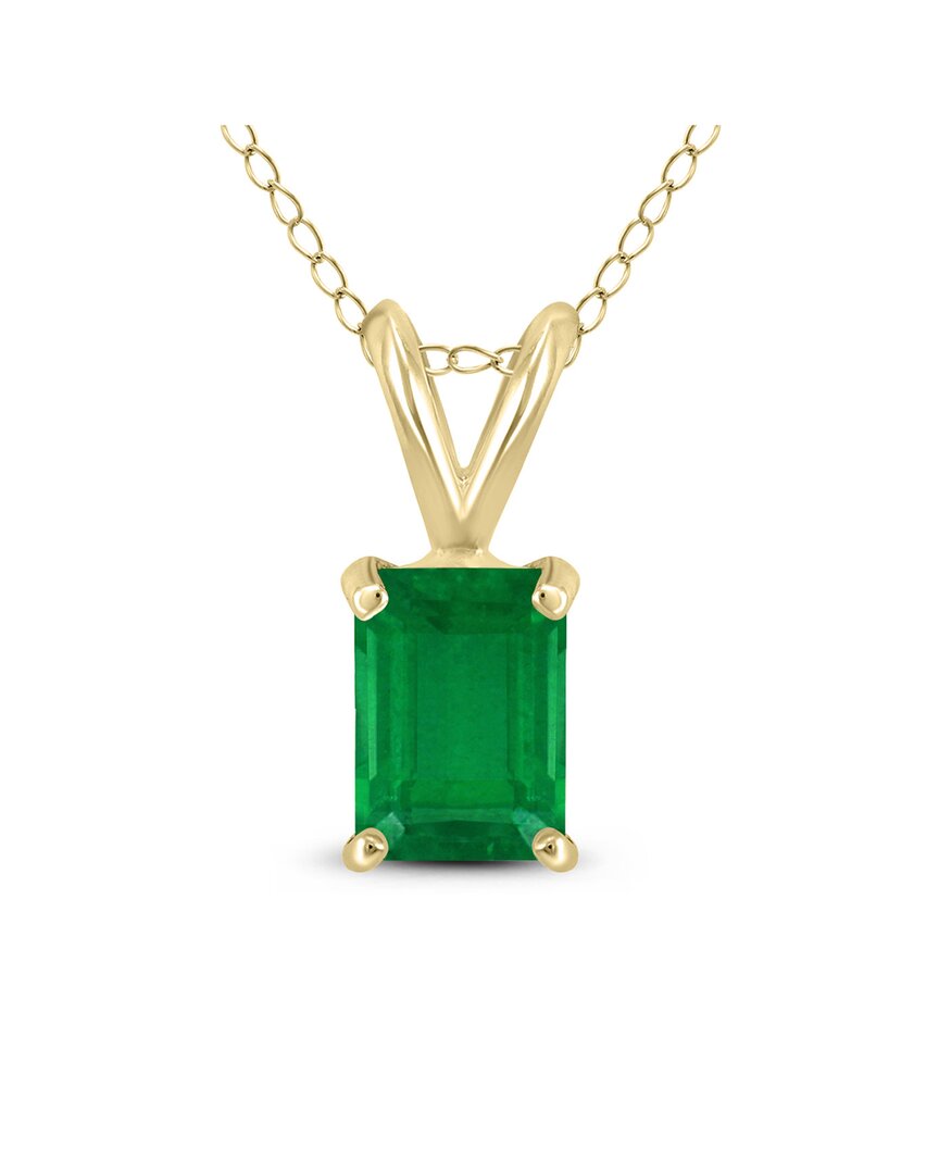 Gemstones 14k 0.30 Ct. Tw. Emerald Necklace