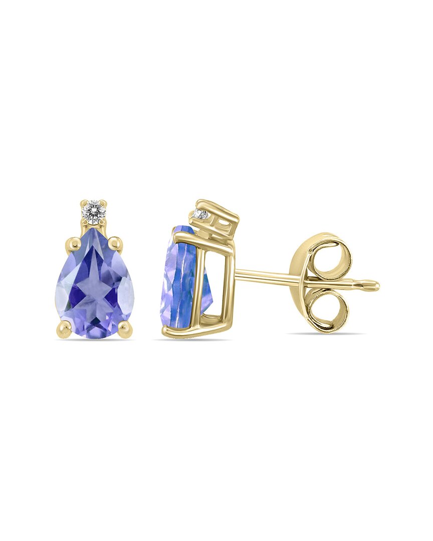 Gemstones 14k 0.42 Ct. Tw. Diamond & Tanzanite Earrings