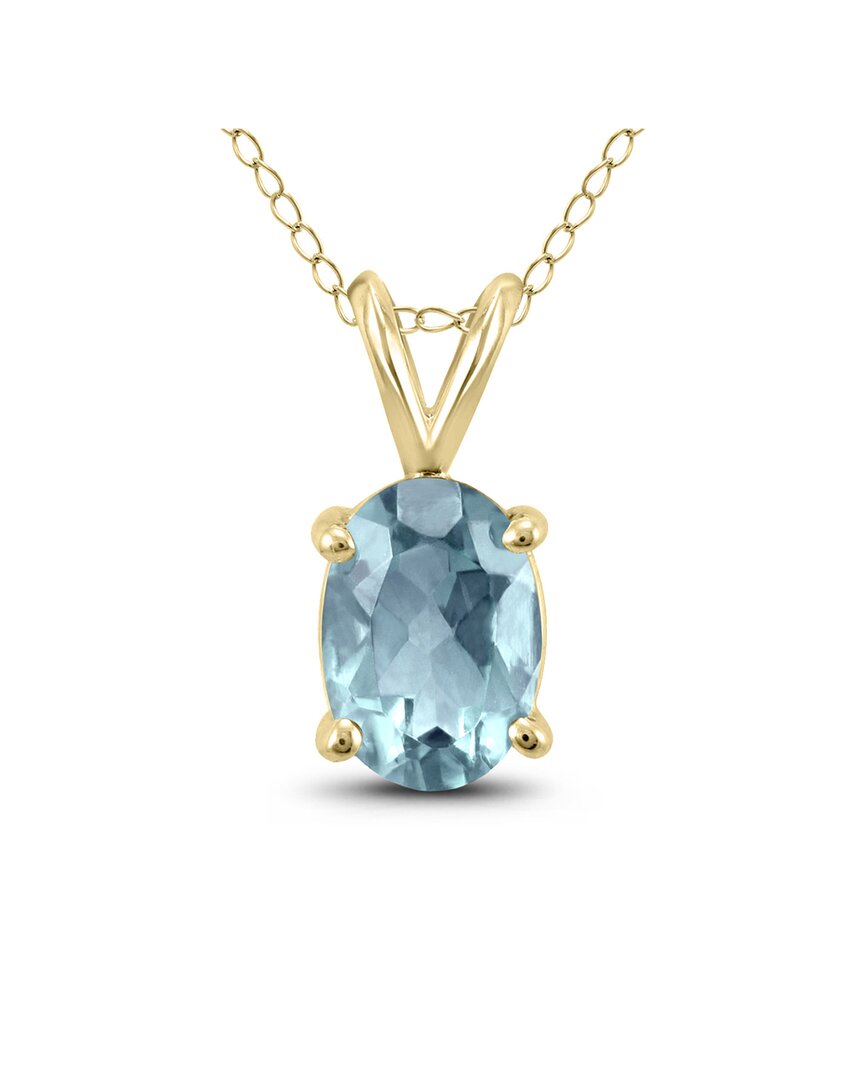 Gemstones 14k 0.22 Ct. Tw. Aquamarine Necklace
