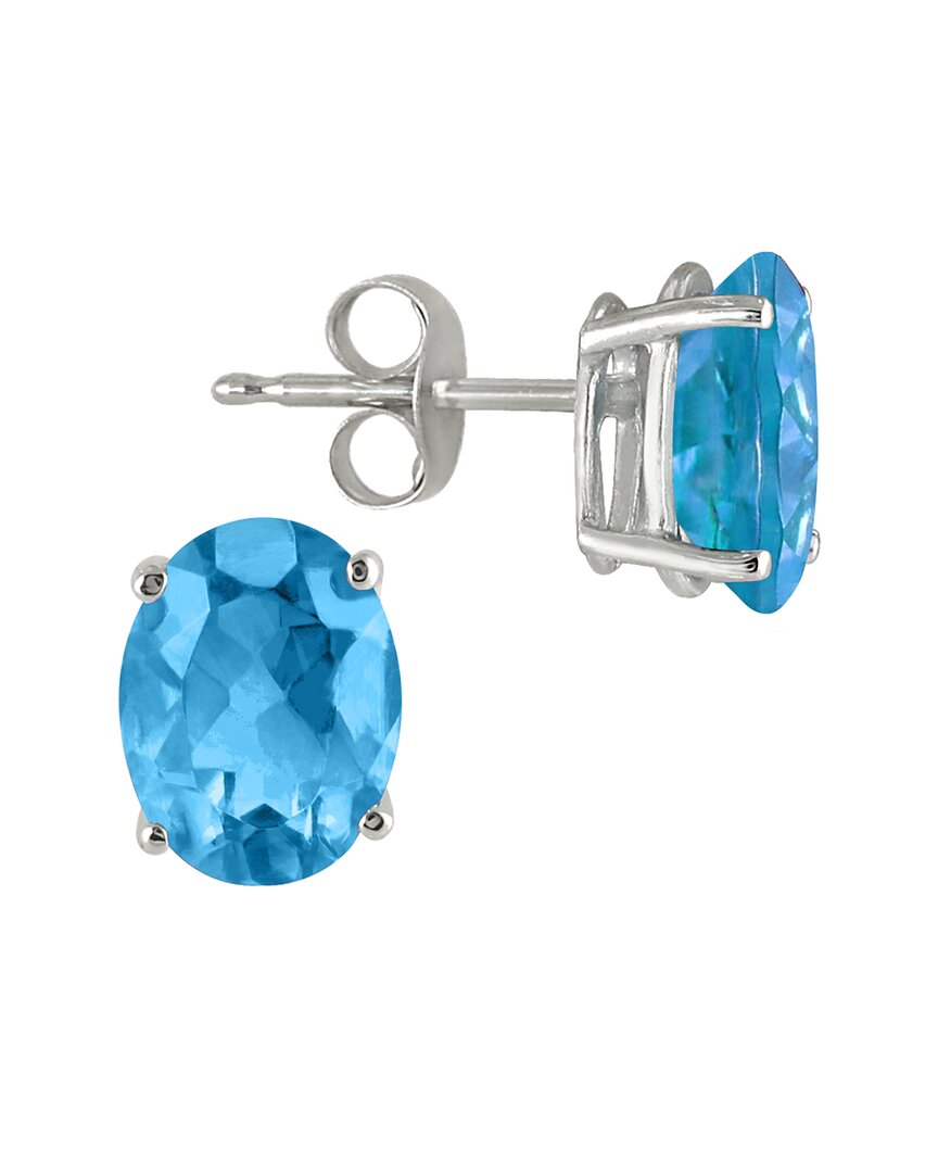 Gemstones Silver 1.20 Ct. Tw. Blue Topaz Earrings