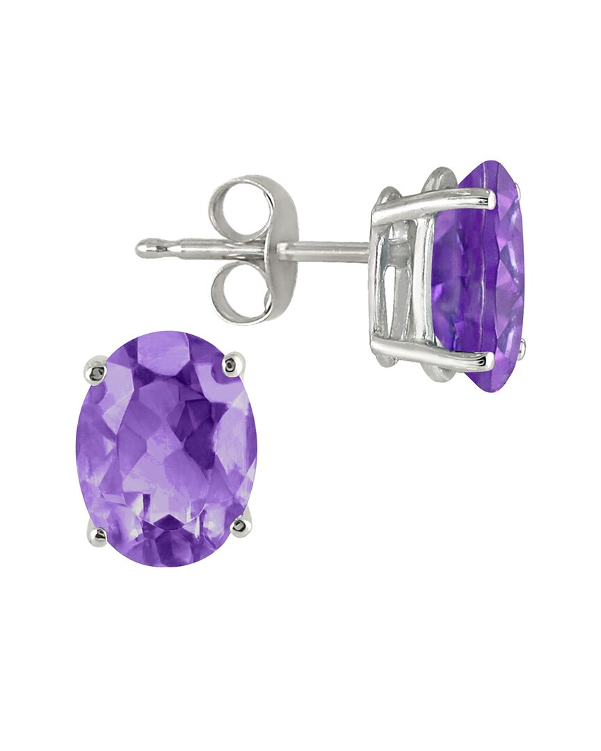 Gemstones Gem Spark Silver 0.60 Ct. Tw. Amethyst Studs