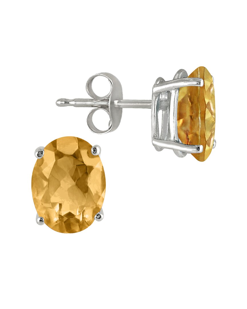Gemstones Silver 0.60 Ct. Tw. Citrine Earrings