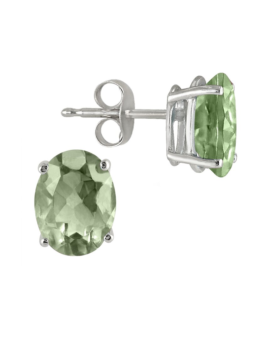 Gemstones Silver 0.60 Ct. Tw. Green Amethyst Earrings