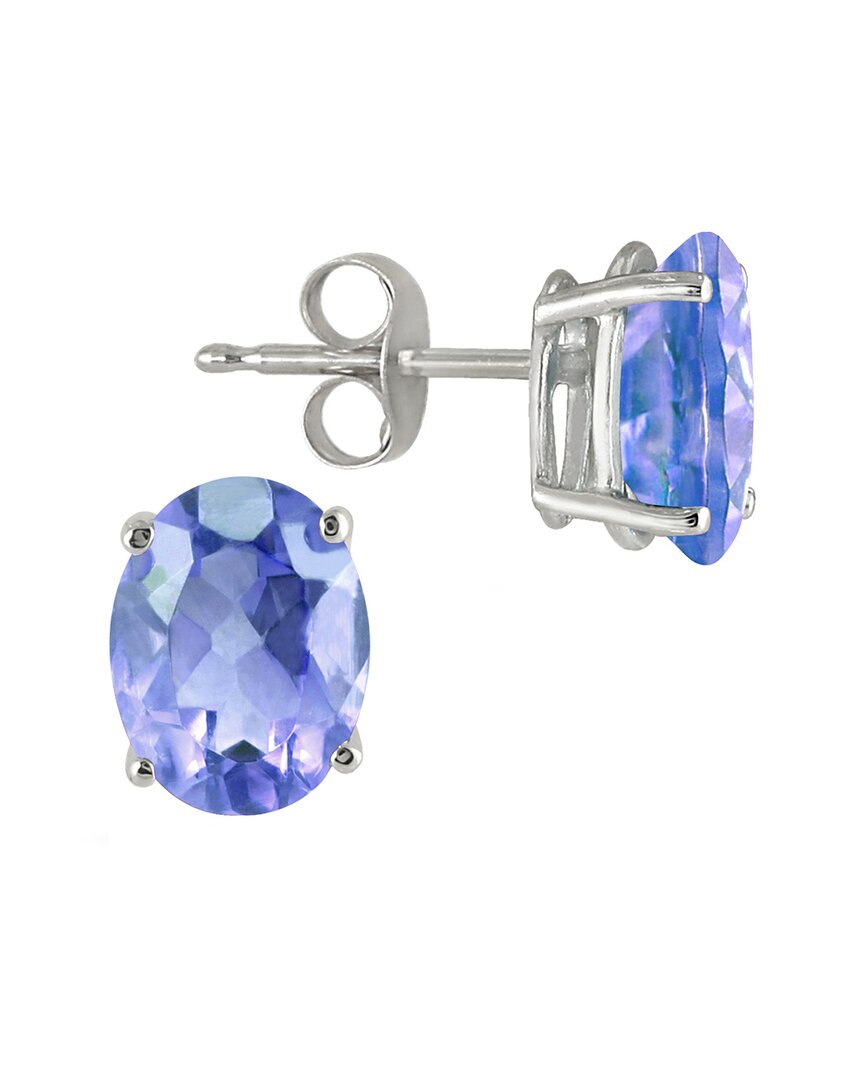 Gemstones Silver 0.60 Ct. Tw. Tanzanite Earrings