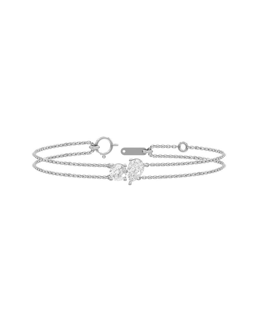 Lab Grown Diamonds Silver 2.00 Ct. Tw. Lab-grown Diamond Bracelet
