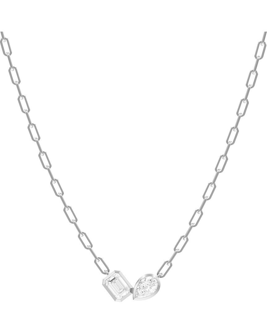 Lab Grown Diamonds Silver 1.70 Ct. Tw. Lab-grown Diamond Necklace