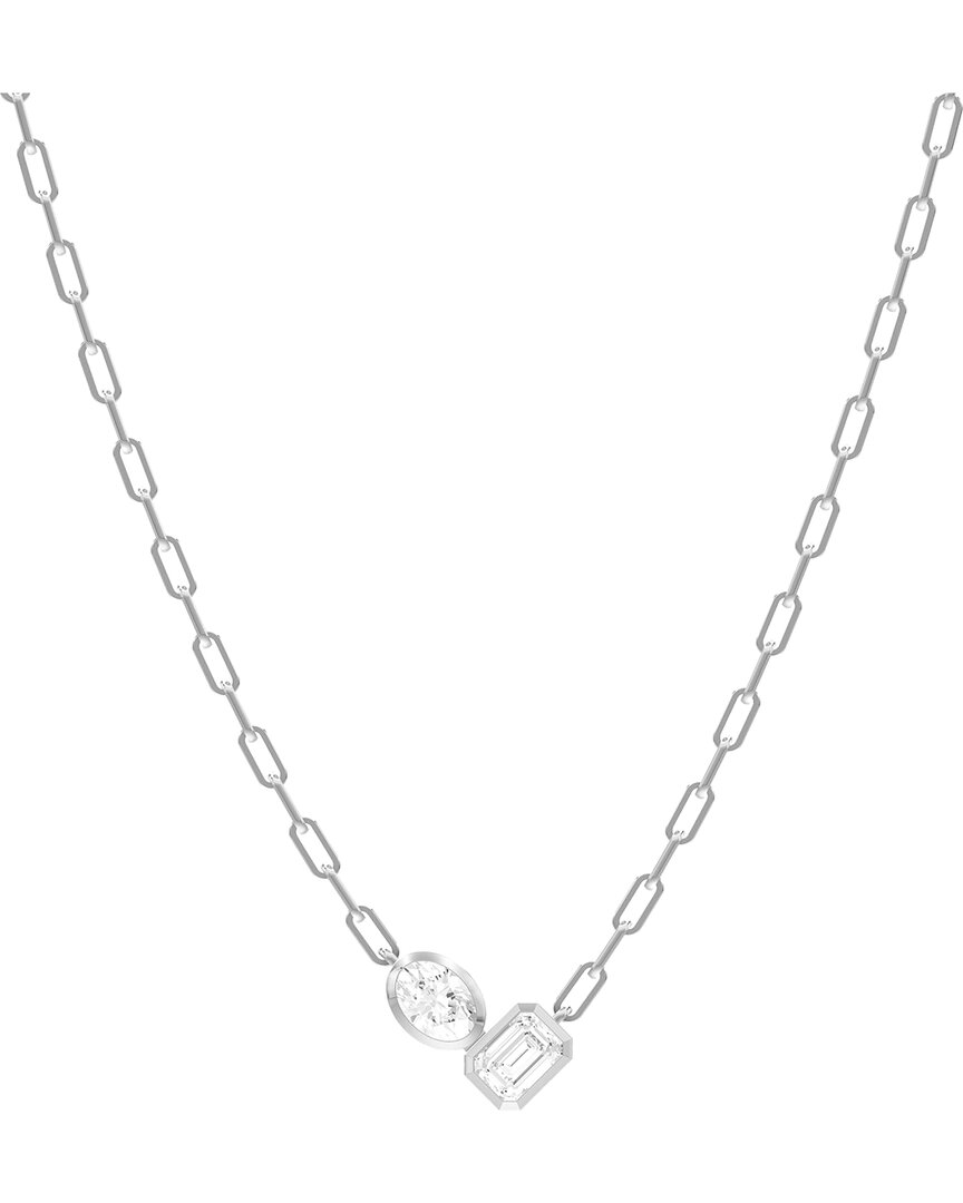 Silver 1.80 ct. tw. Lab-Grown Diamond Necklace