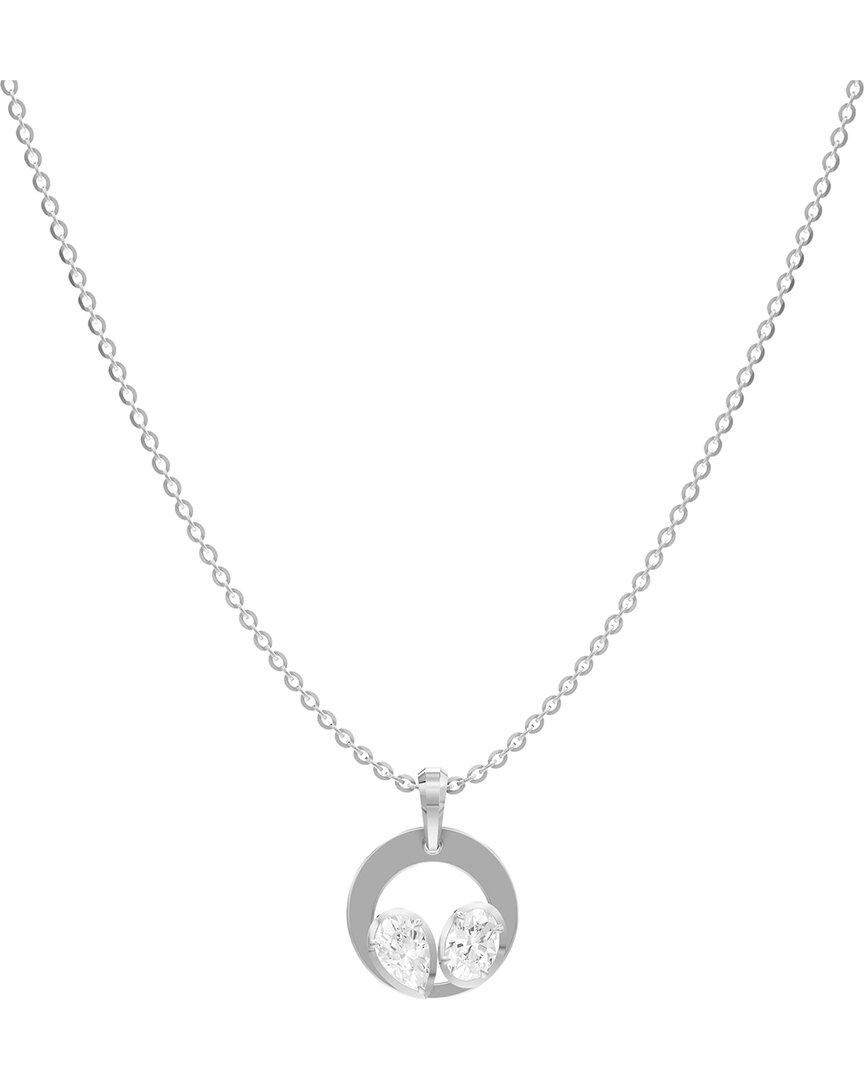 Lab Grown Diamonds Silver 1.00 Ct. Tw. Lab-grown Diamond Necklace