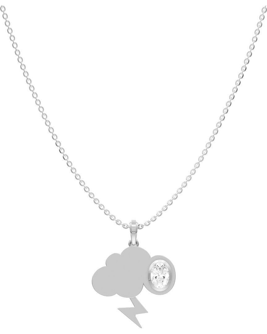 Lab Grown Diamonds Silver 0.85 Ct. Tw. Lab-grown Diamond Necklace