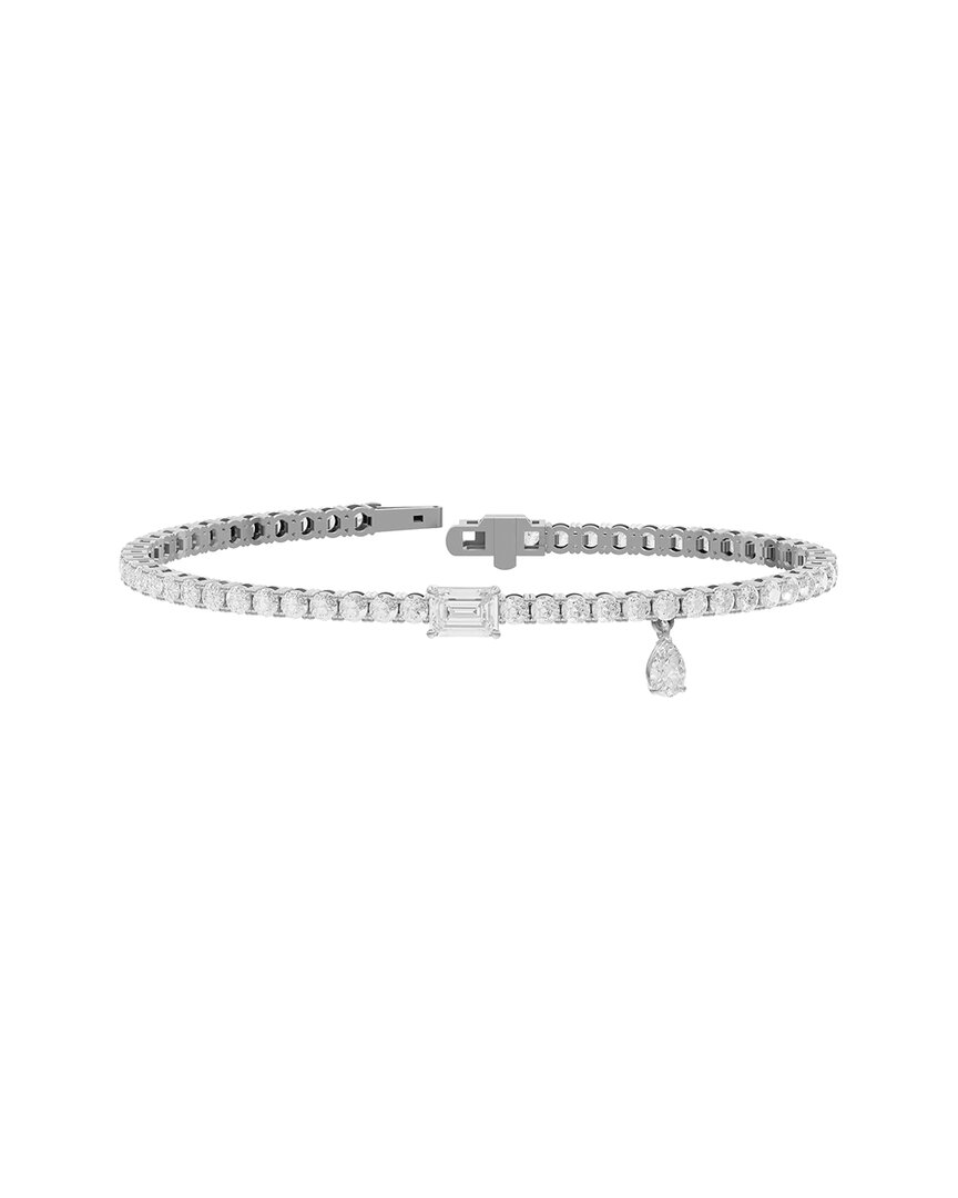 Lab Grown Diamonds Silver 6.17 Ct. Tw. Lab-grown Diamond Bracelet