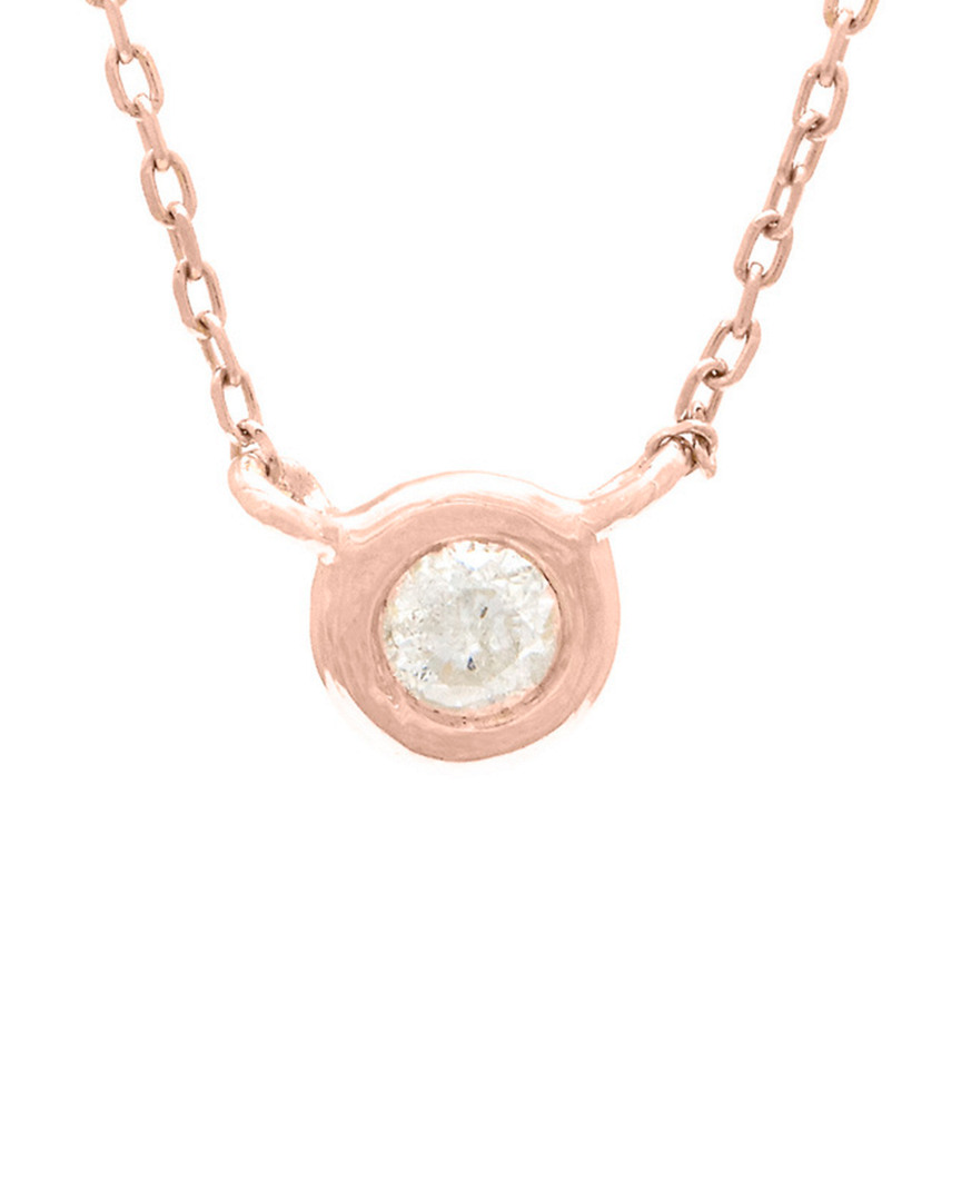 Diamond Select Cuts 14k Rose Gold 0.05 Ct. Tw. Diamond Necklace