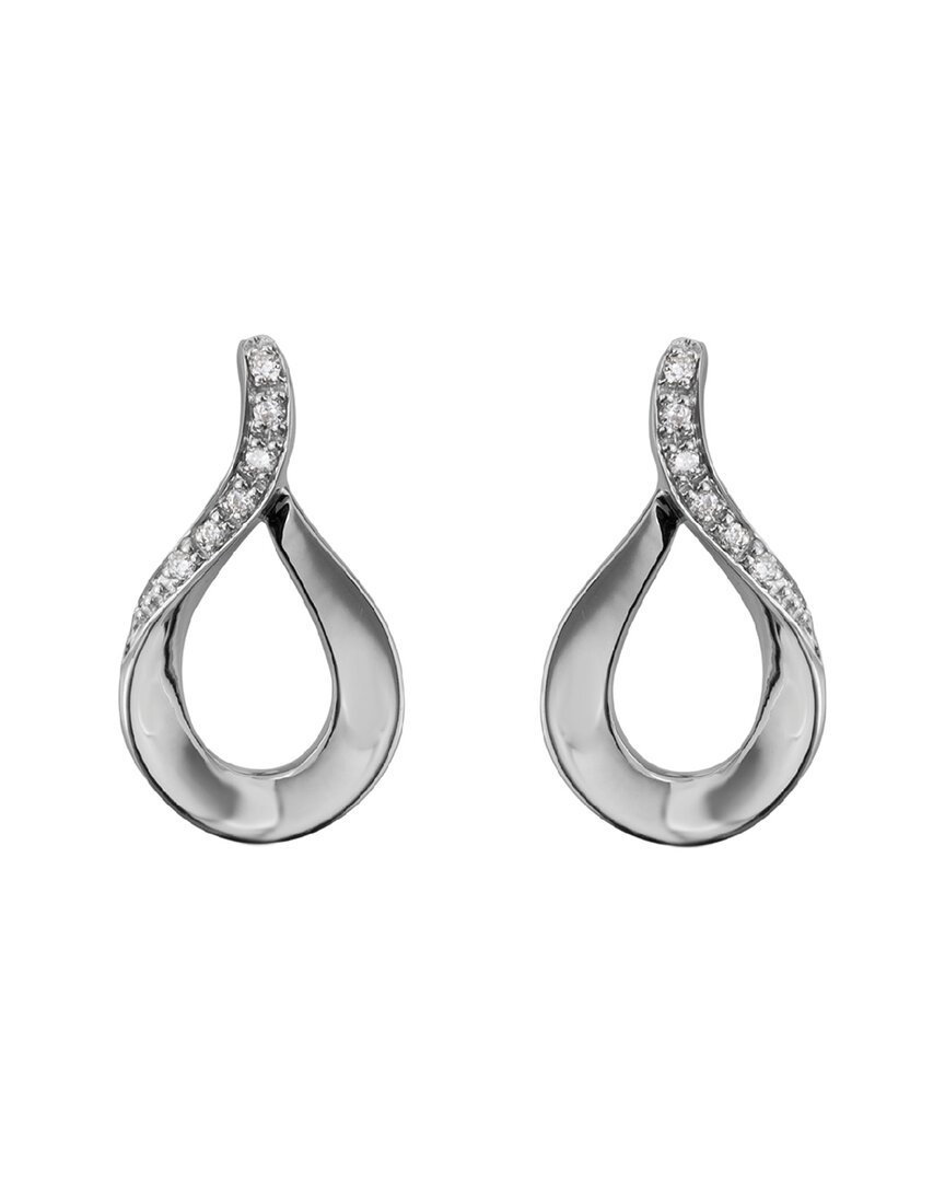 Diamond Select Cuts Silver Contour Earrings In Metallic