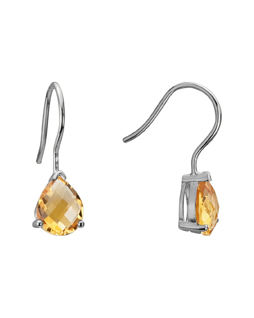 Gemstones Silver 4.00 Ct. Tw. Citrine Earrings