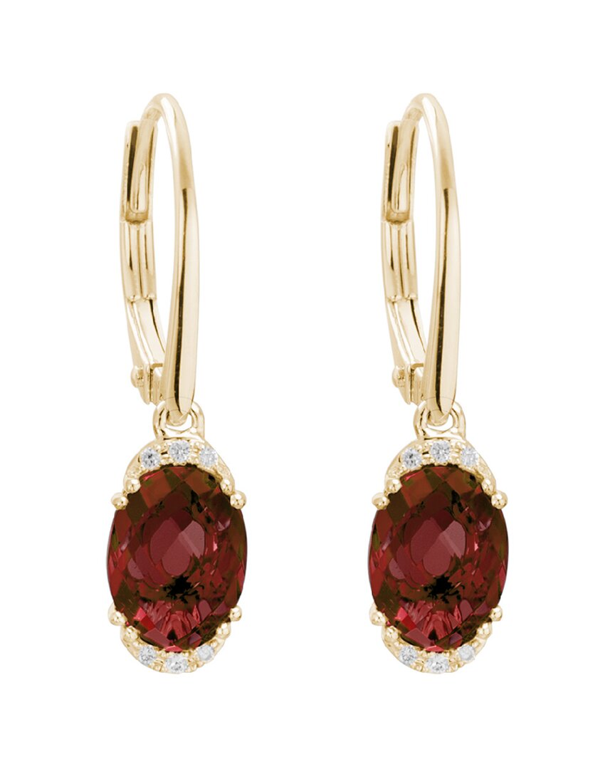 Gemstones 14k 3.64 Ct. Tw. Diamond & Garnet Earrings