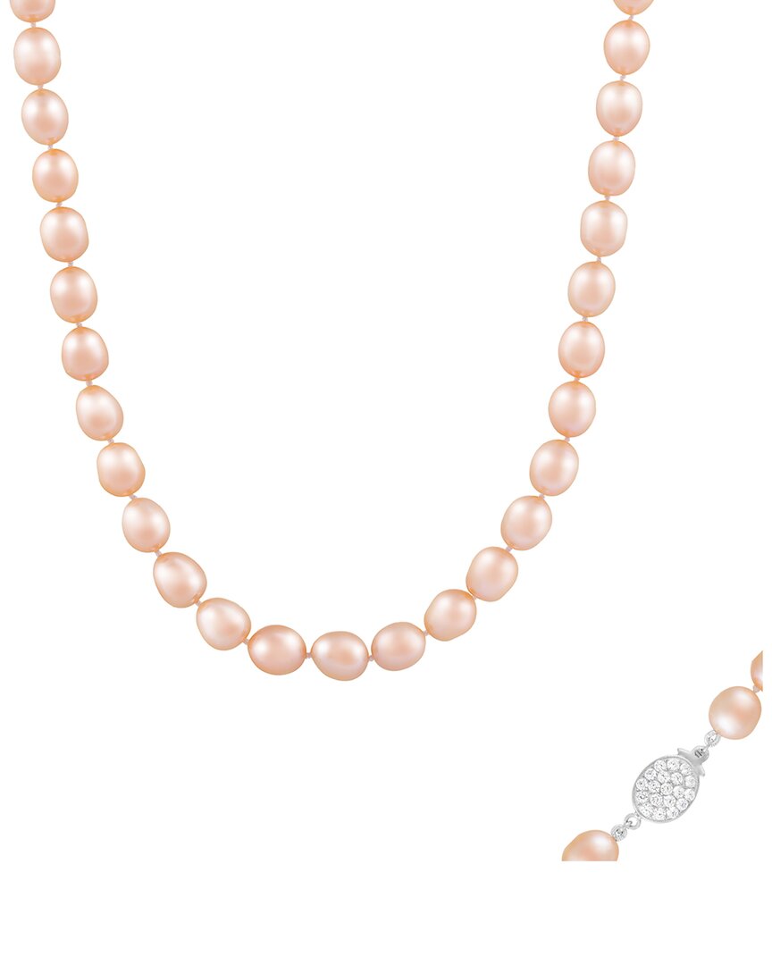 Splendid Pearls Silver 6-7mm Pearl Necklace In Neutral