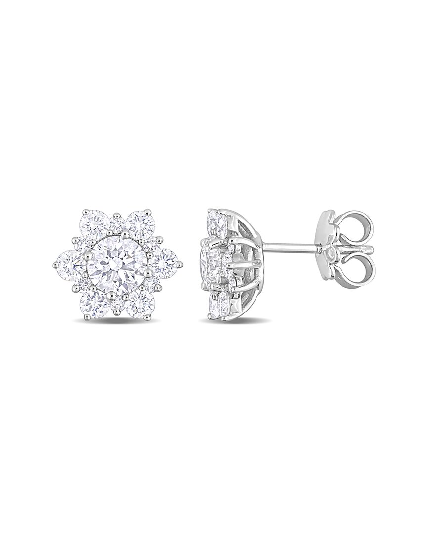 Diamond Select Cuts 14k 2.16 Ct. Tw. Diamond Floral Earrings