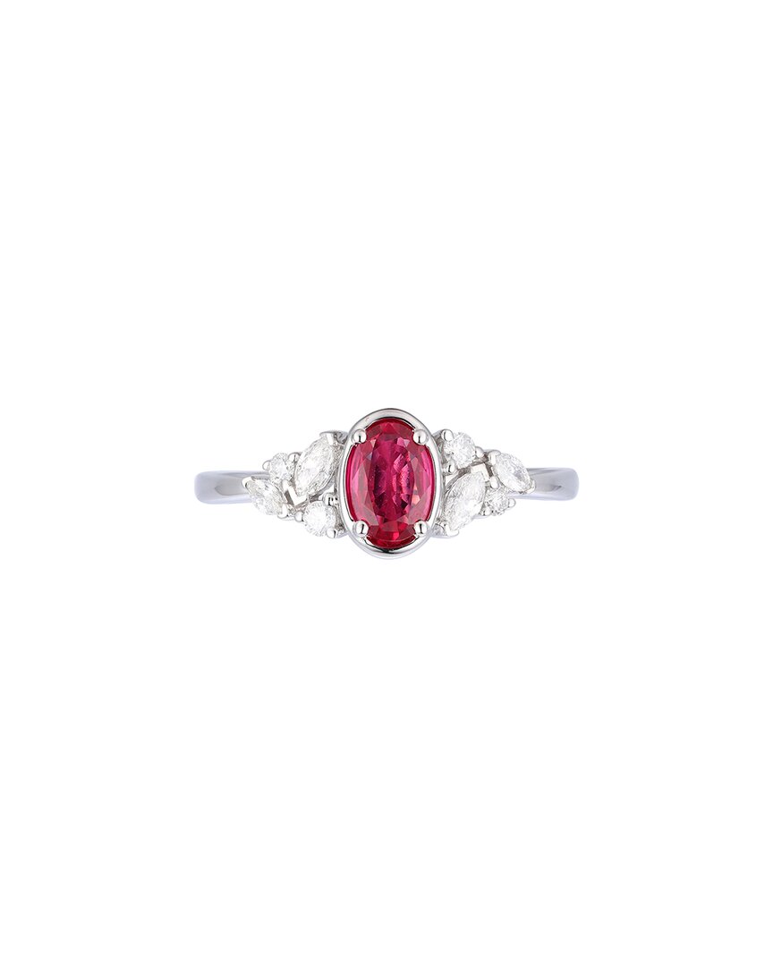 Gregg Ruth 14k 0.66 Ct. Tw. Diamond & Ruby Ring In No Color