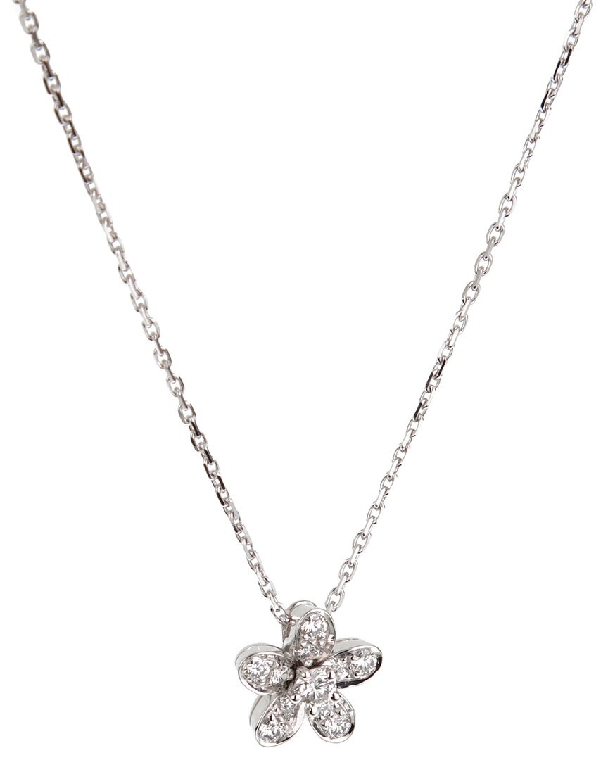 Van Cleef & Arpels 18k 0.30 Ct. Tw. Diamond Necklace (authentic Pre-loved) In Metallic