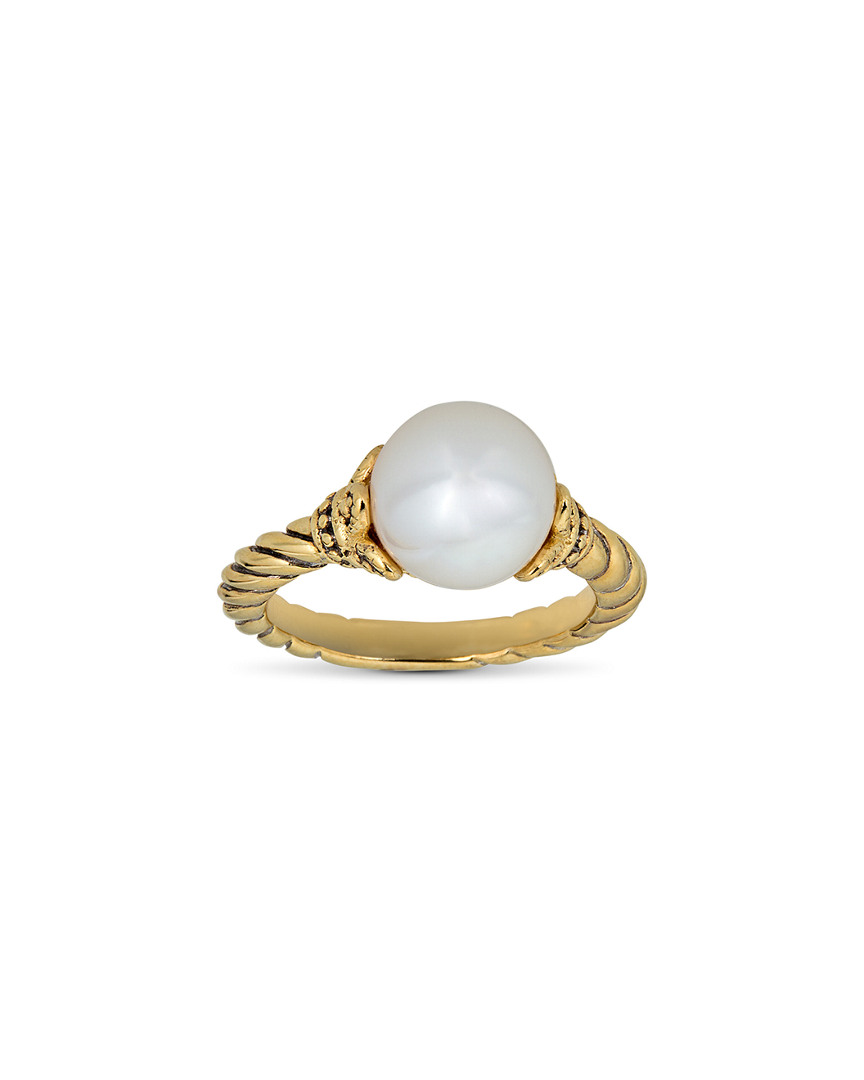 Belpearl 18k Over Silver 8.5mm Cultured Ring