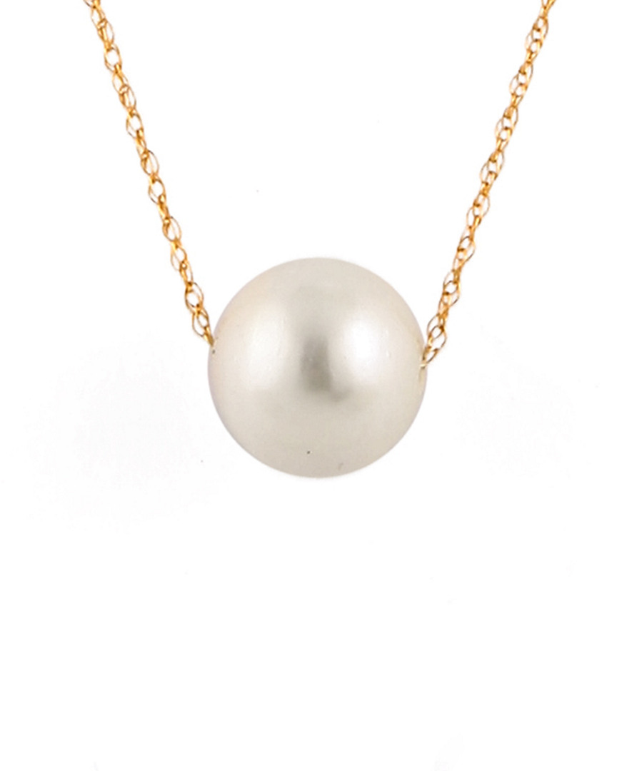 Splendid Pearls 14k Yellow Gold 10-11mm Freshwater Pearl White Pearl Gold Threader Necklace