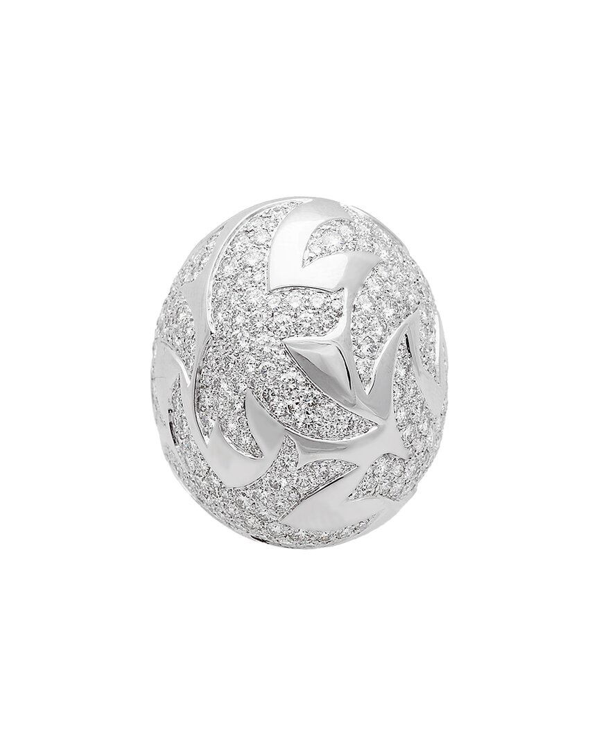 Cartier Dove Of Peace Diamond White Gold Bombe Coc In Metallic