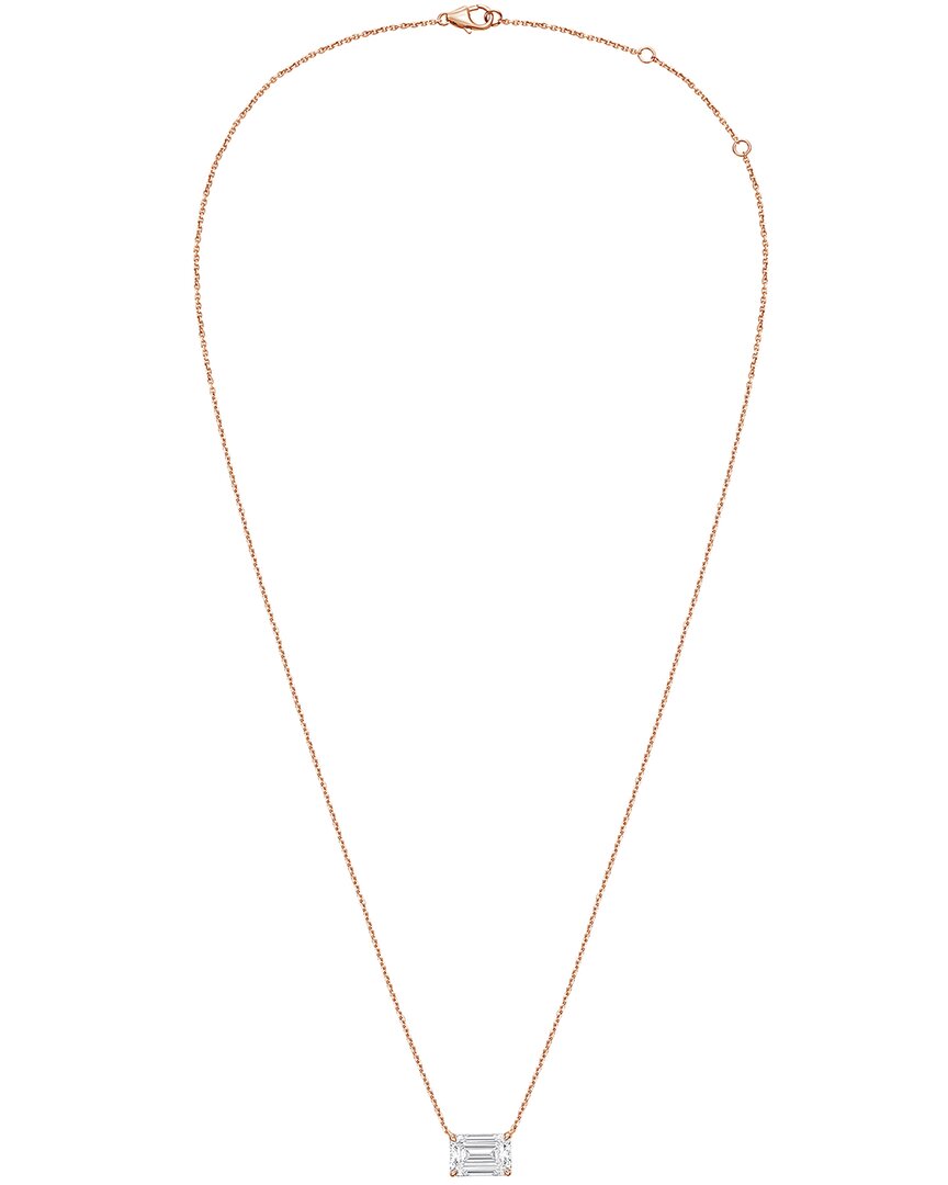 Diana M Lab Grown Diamonds Diana M. 14k Rose Gold 10.00 Ct. Tw. Lab-grown Diamond Pendant Necklace
