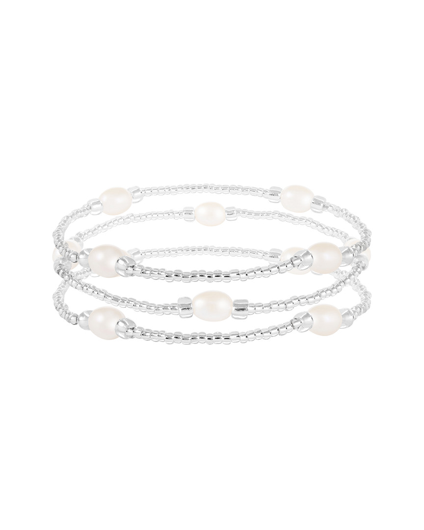 Splendid Pearls 7-8mm Pearl Bracelet In White