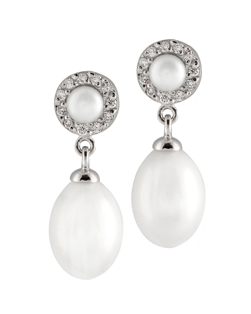 Splendid Pearls Rhodium Over Silver 4-5mm In Metallic
