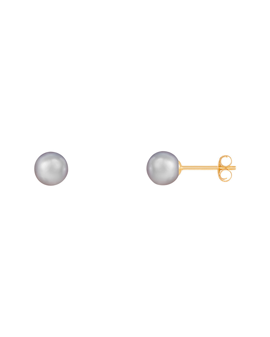 Splendid Pearls 14k 5-6mm Pearl Earrings