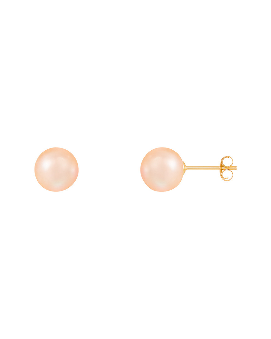 Splendid Pearls 14k 7-8mm Pearl Earrings